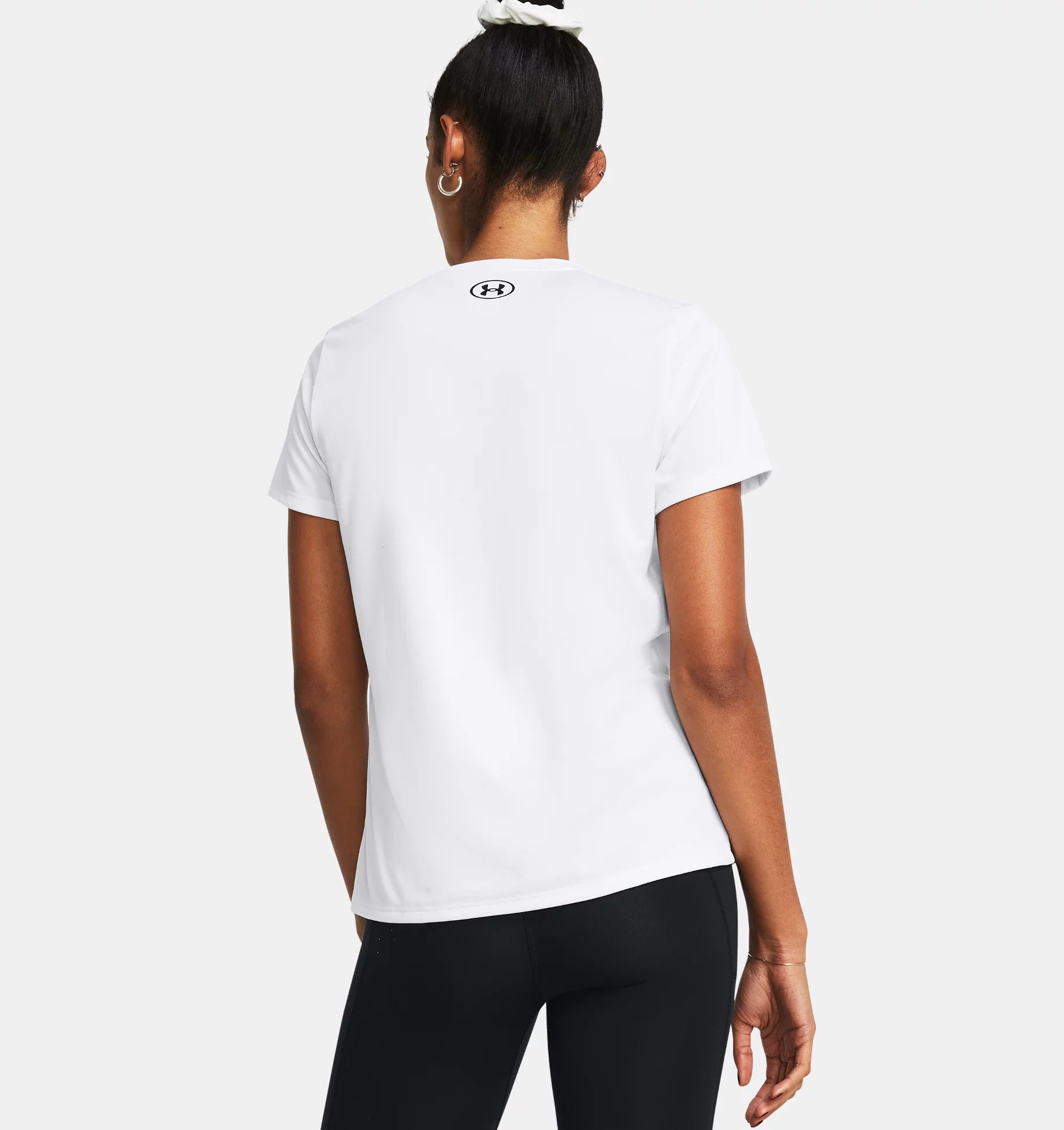 Womens Tech V-Neck Short Sleeve (White)