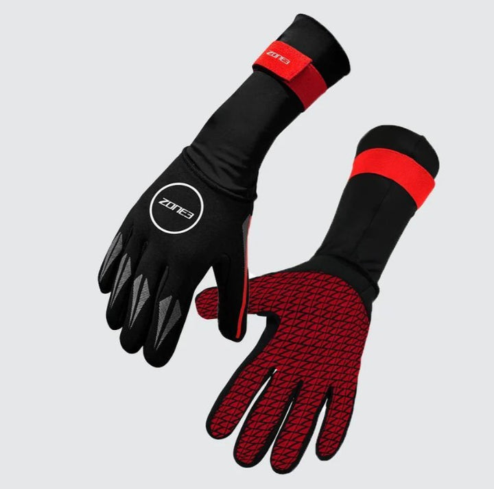 Neoprene Swim Gloves (Black/Red)