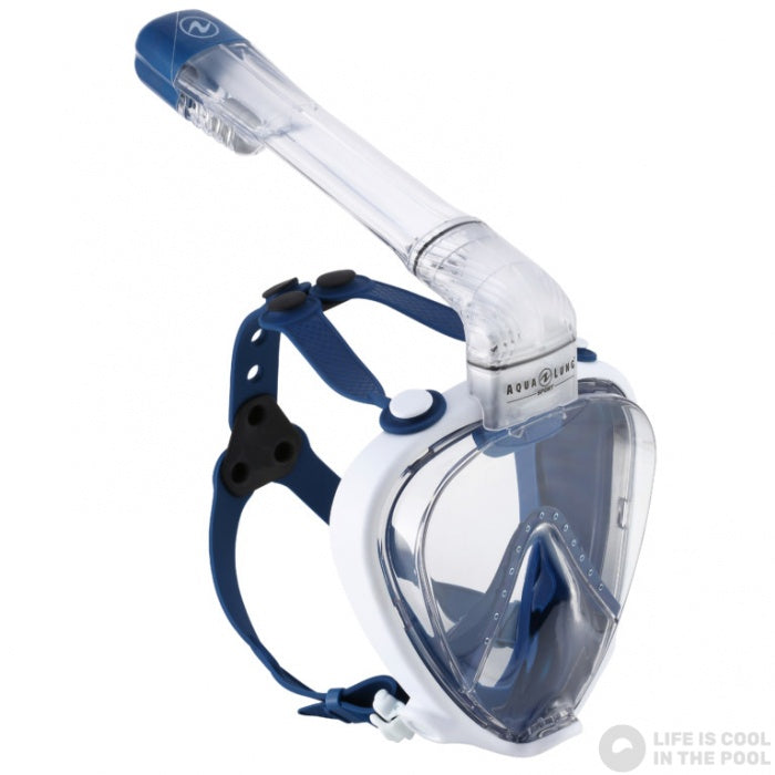 Adults Full Face Smart Snorkel System (Clear/Blue)