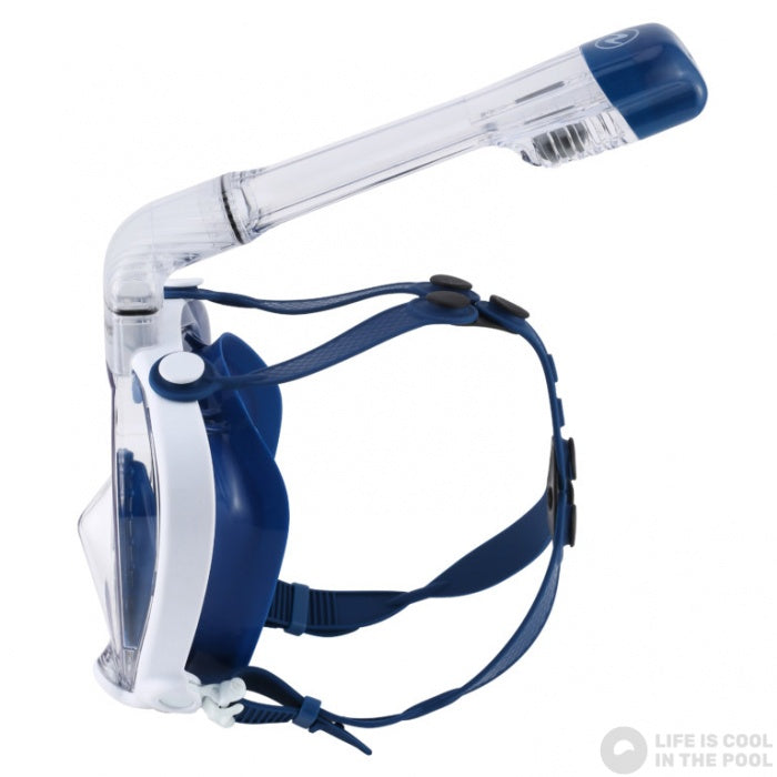 Adults Full Face Smart Snorkel System (Clear/Blue)