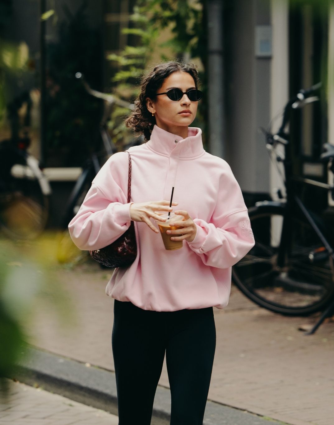 Sierra Snap Collar Sweatshirt (Baby Pink)