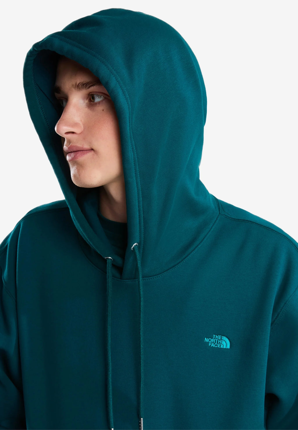 Mens Essential Simple Dome Relaxed Hoodie (Pacific Teal)