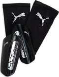 ULTRA Light Sleeve Shin Guards (Black/Silver)