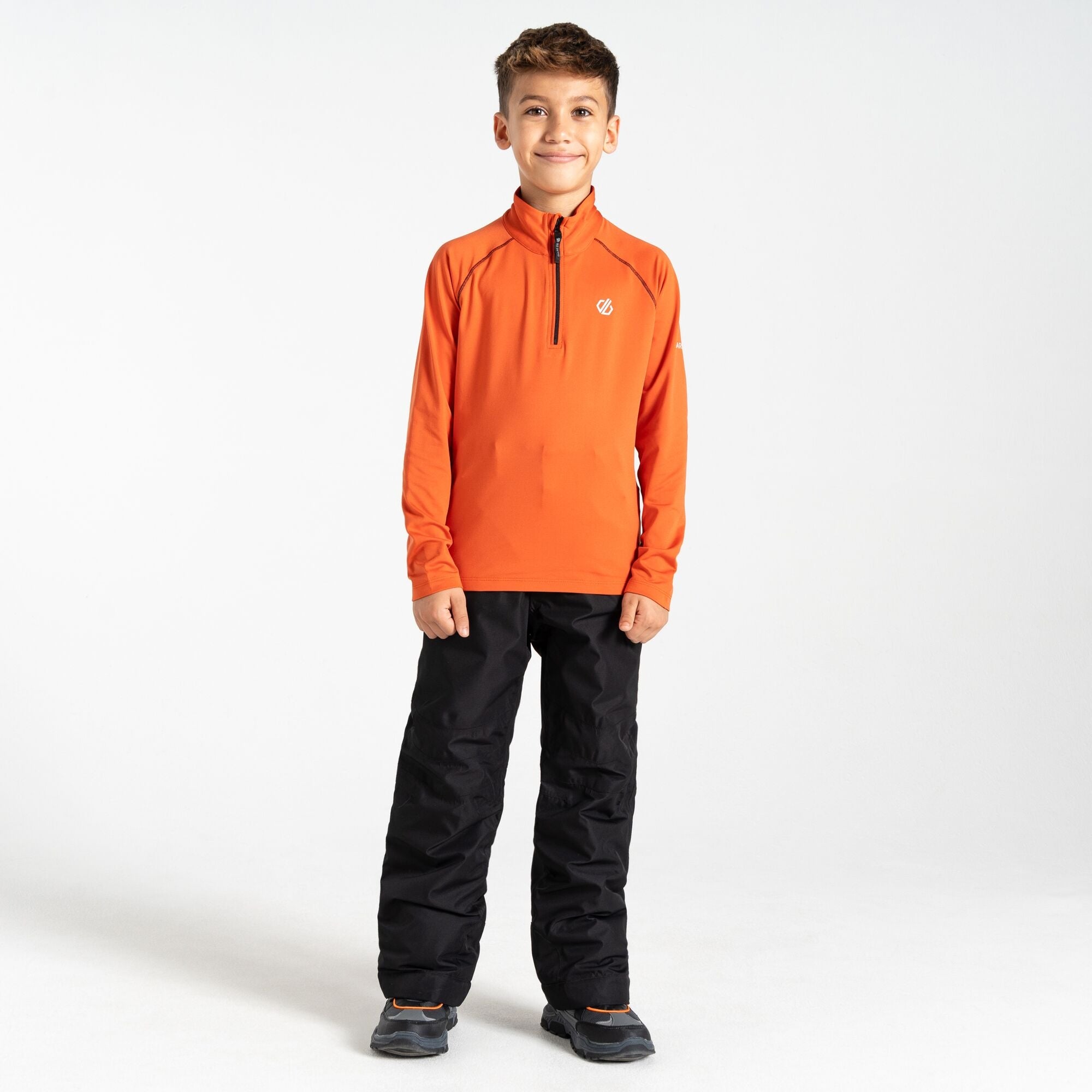 Boys Consist II Recycled Core Stretch Half Zip (Orange Rust)