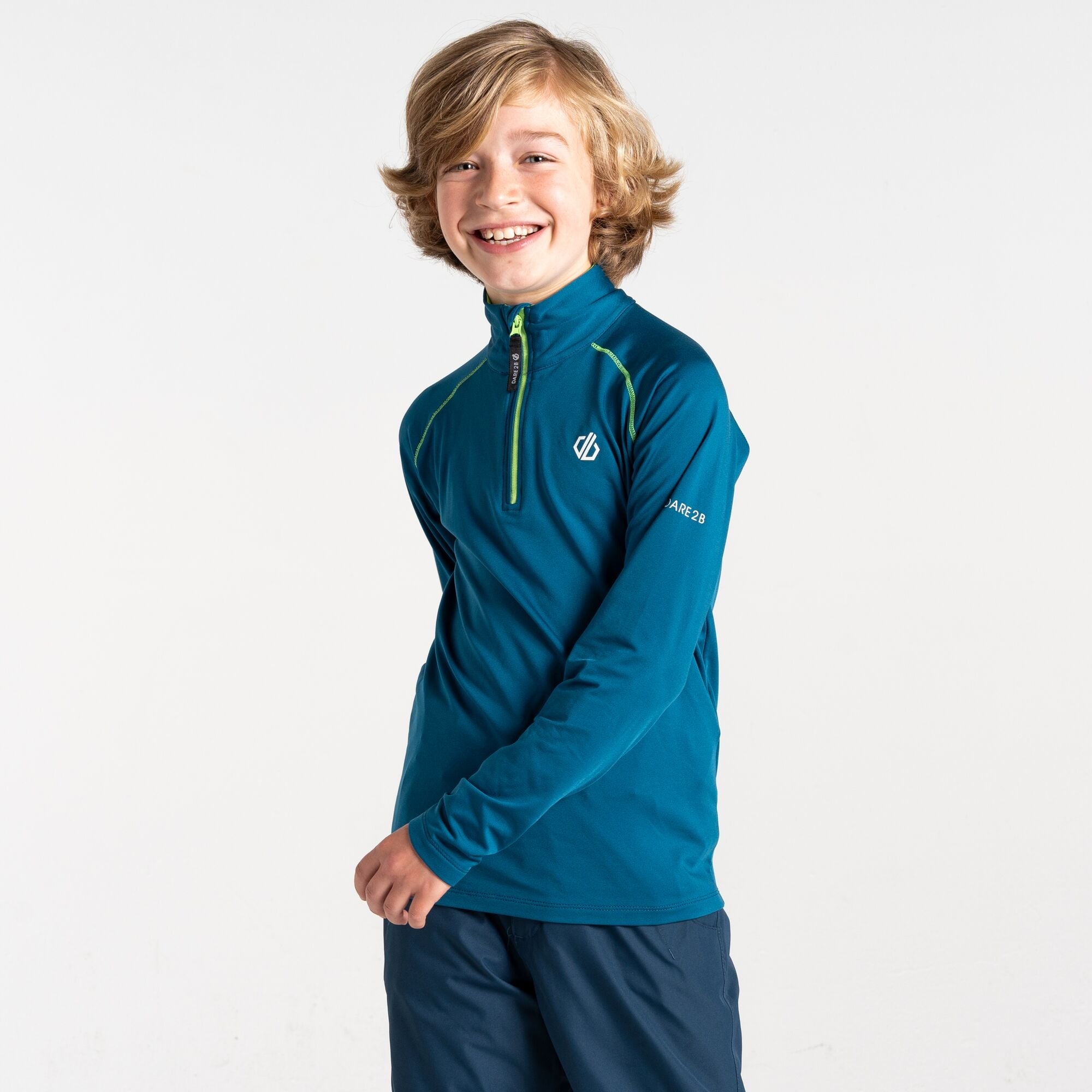 Boys Consist II Recycled Core Stetch Half Zip (King Fish Blue)