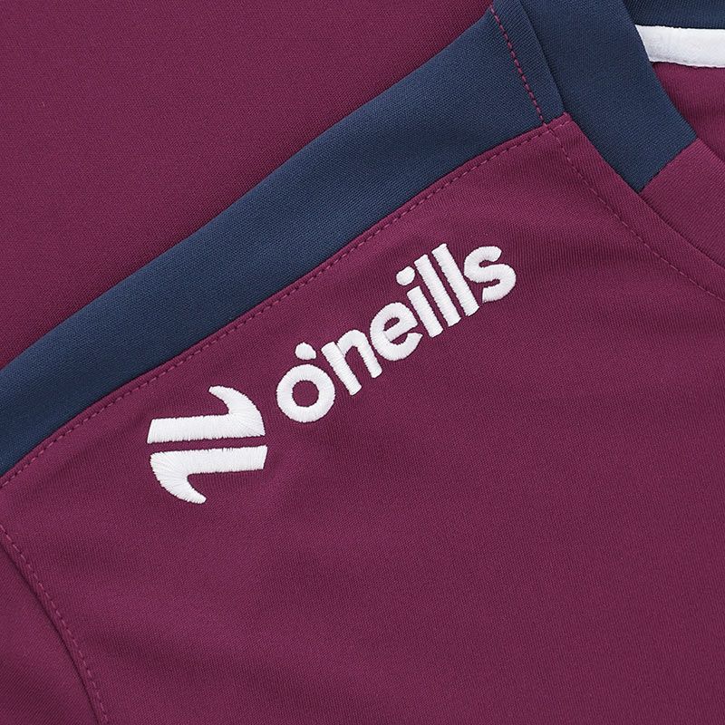 Kids Galway Dromore T-Shirt (Maroon/Marine/White)