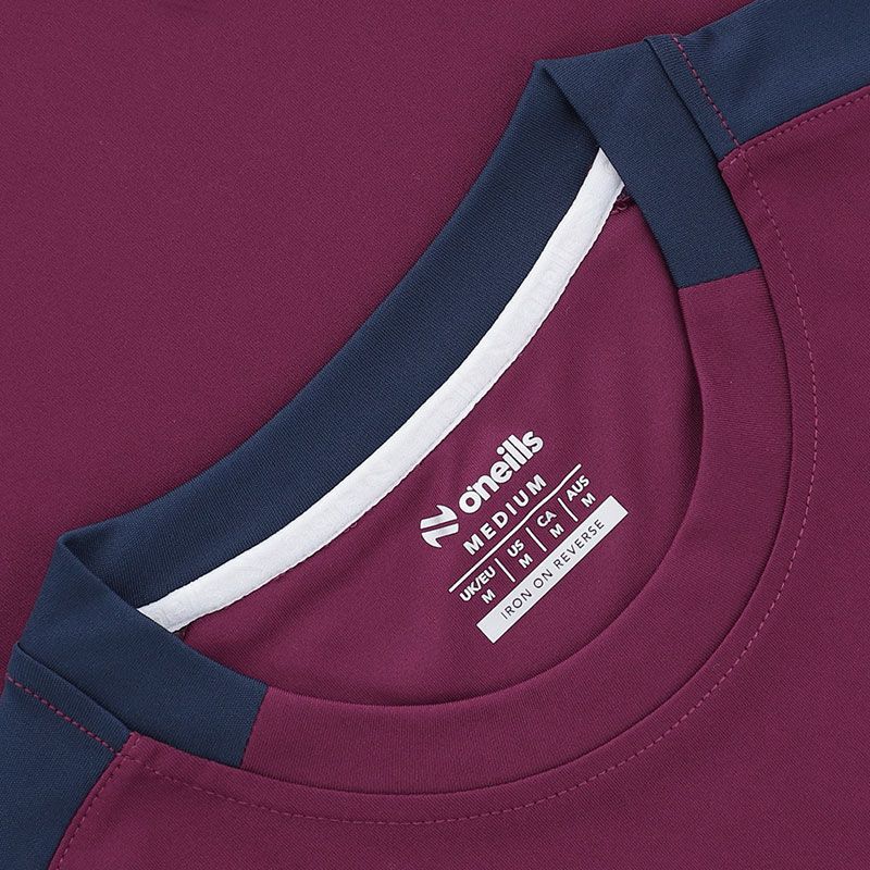 Kids Galway Dromore T-Shirt (Maroon/Marine/White)