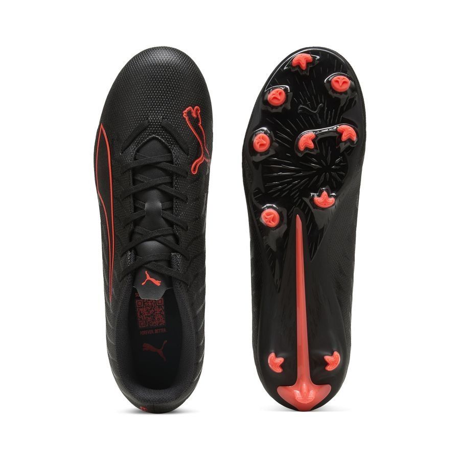 Adults Ultra 6 Play FGAG Football Boots (Black/Red)