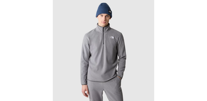 Mens 100 Glacier 1/4 Zip Fleece (Heather Grey)