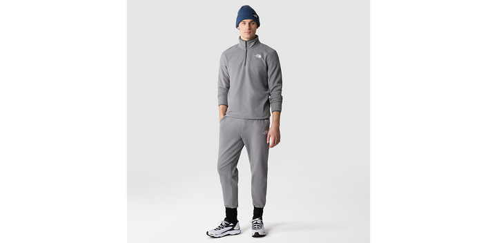 Mens 100 Glacier 1/4 Zip Fleece (Heather Grey)