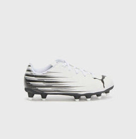 Junior Attacanto FG/AG Boots (White/Black)
