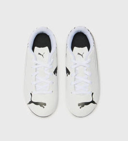 Junior Attacanto FG/AG Boots (White/Black)