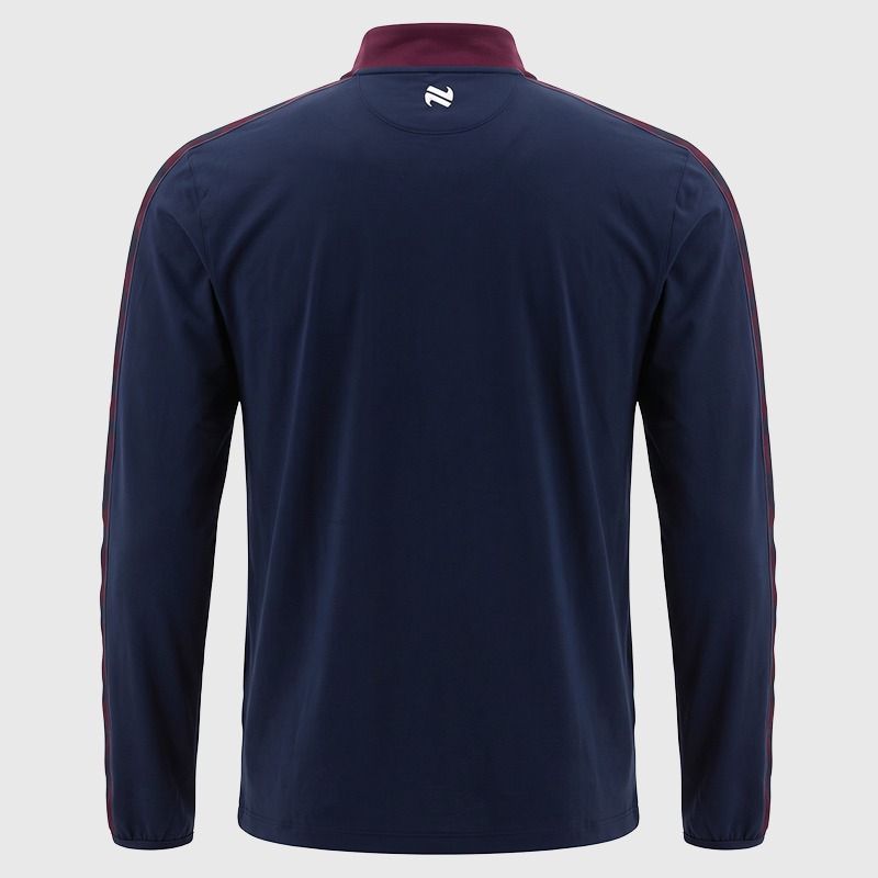 Kids Galway Imperium Brushed Half Zip Top (Marine/Maroon/White)