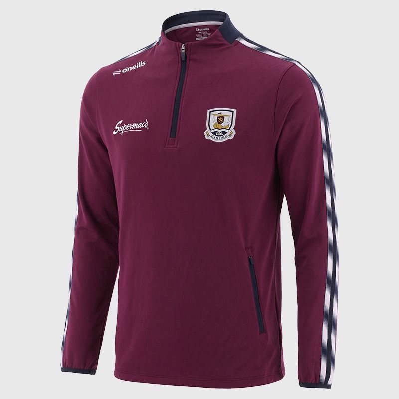 Adults Galway Imperium Half Zip Top (Maroon/Marine/White)