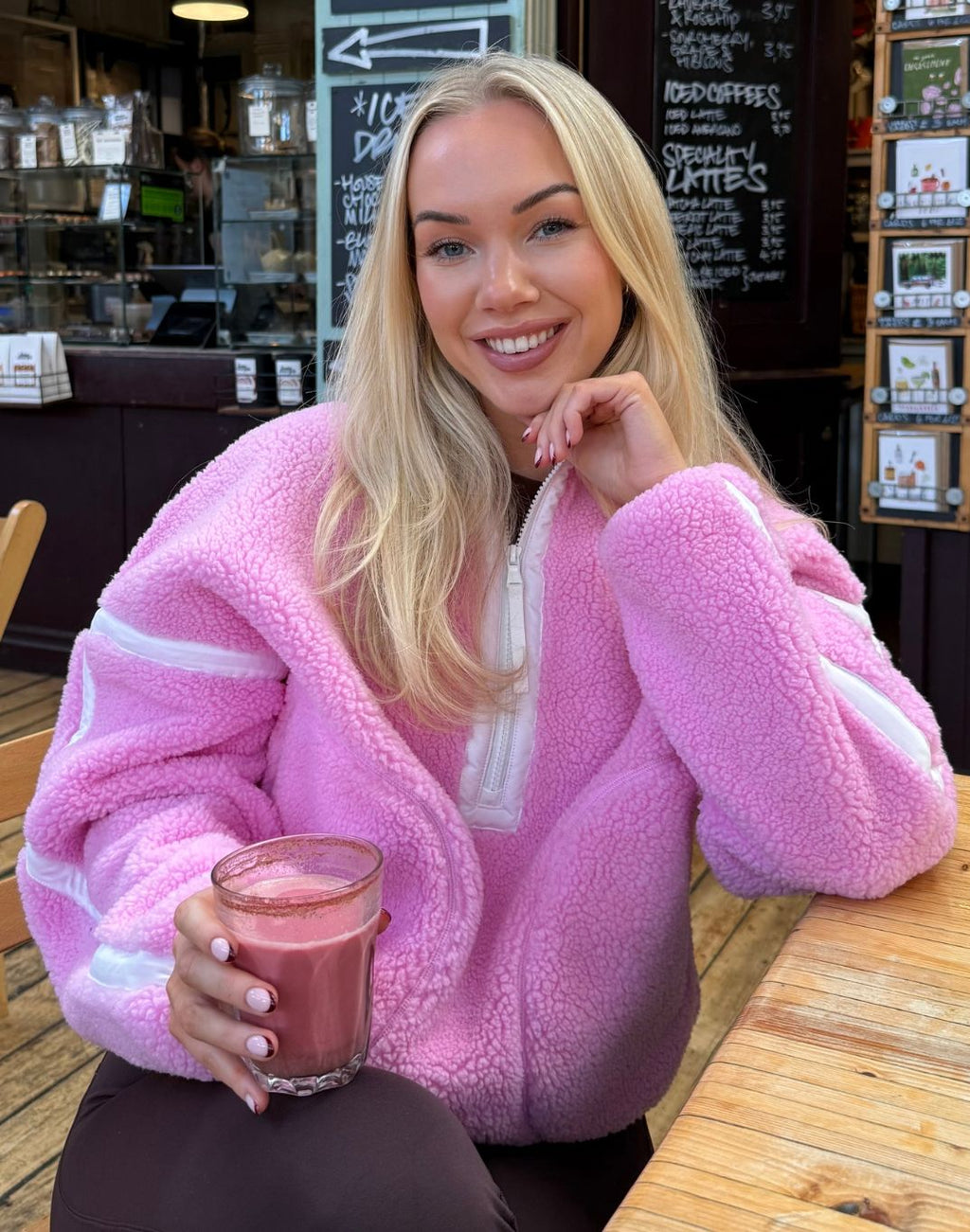 Industry Fleece Half Zip (Cotton Candy)