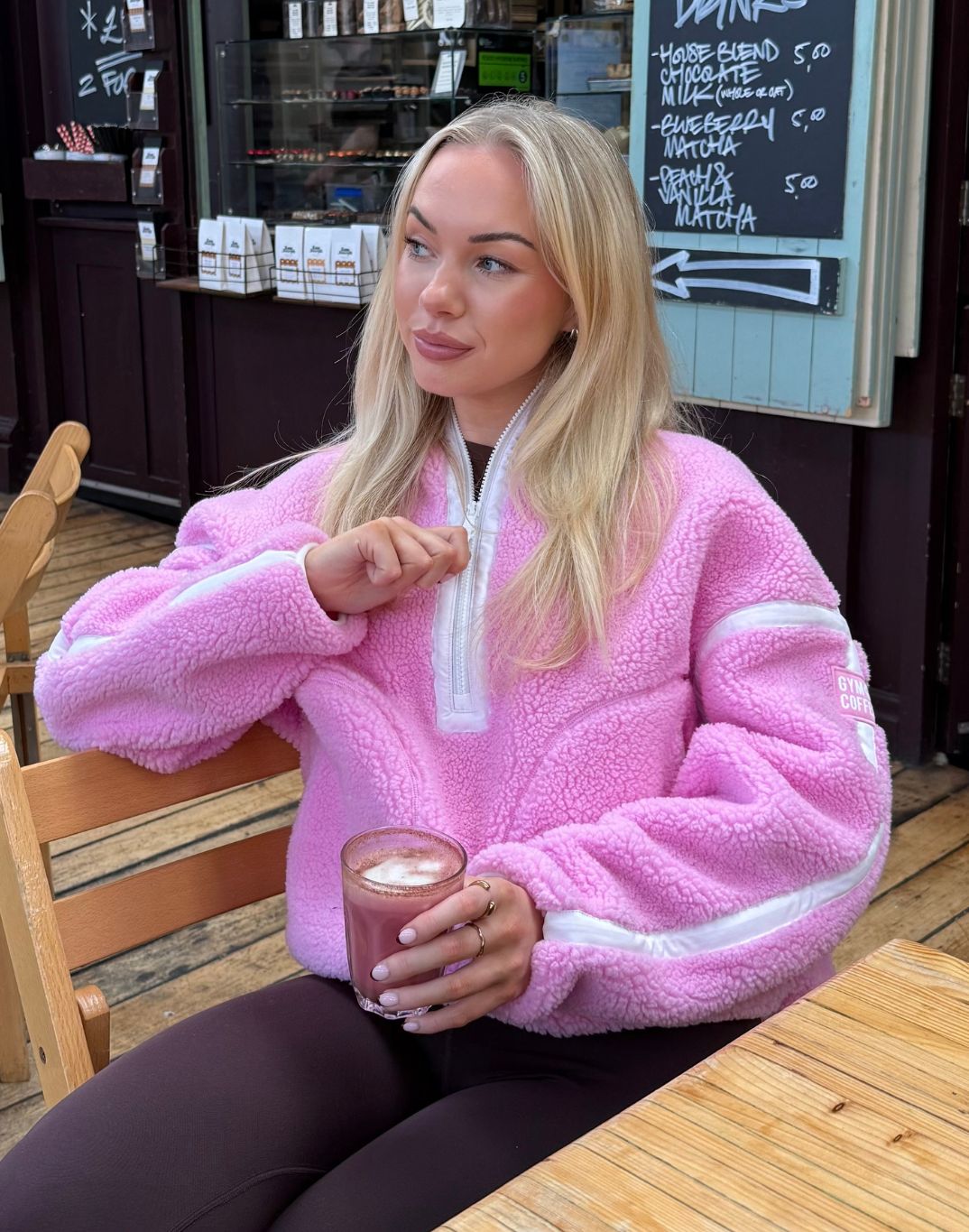 Industry Fleece Half Zip (Cotton Candy)
