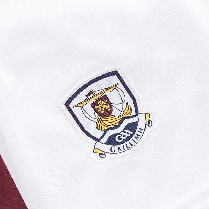 Kids Galway GAA Home Shorts 2025 (White/Maroon)
