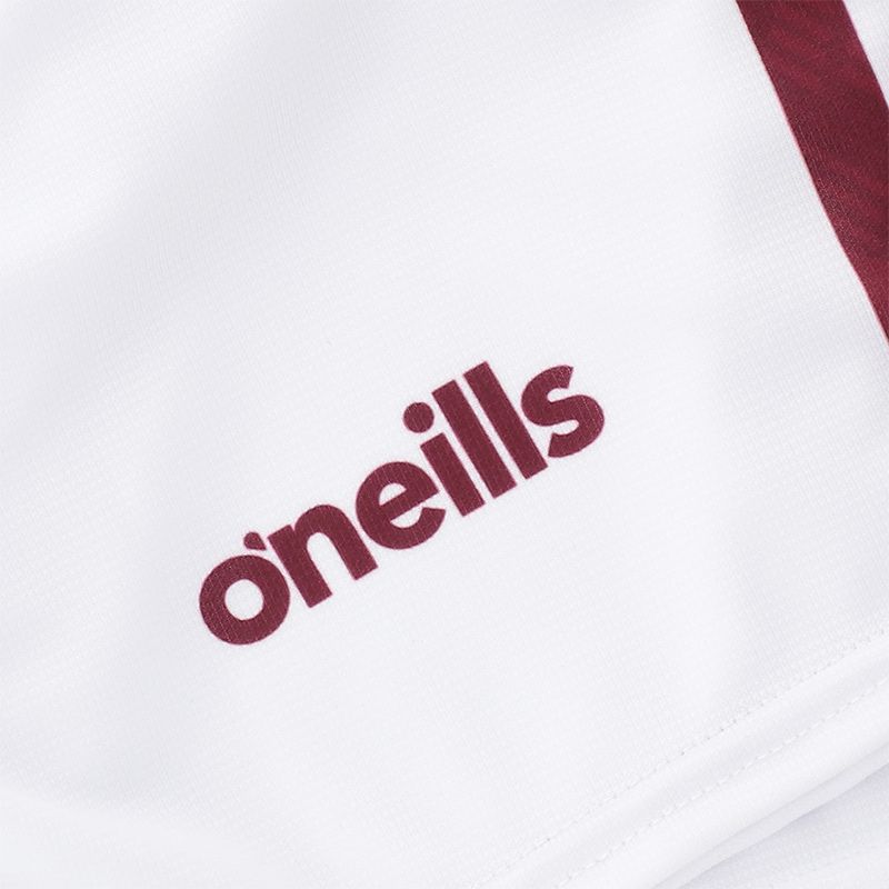 Kids Galway GAA Home Shorts 2025 (White/Maroon)