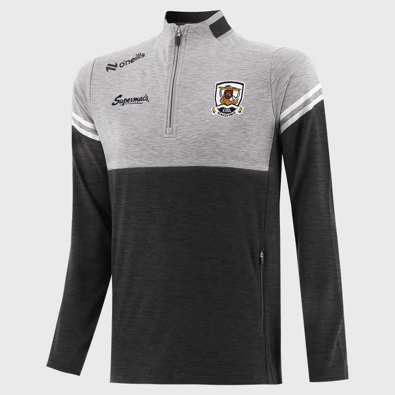 Adults Galway Sedona Half Zip Top (Black/Silver/White)