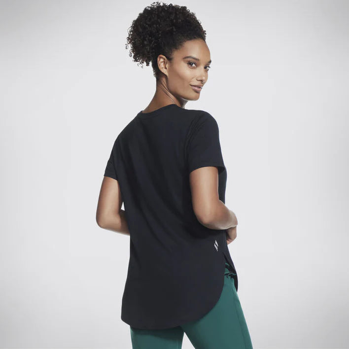 Womens GoDri Swift Tunic Tee (Black)