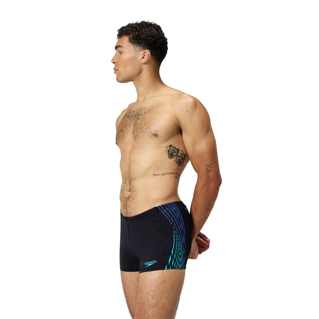 Men's Tech Panel Aquashort (Black/Blue)