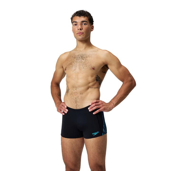 Men's Tech Panel Aquashort (Black/Blue)