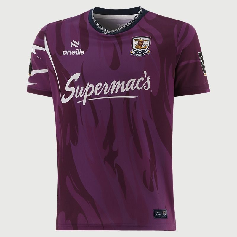 Adults Galway Hurling Short Sleeve Training Top 2026 (Purple/White/Navy)