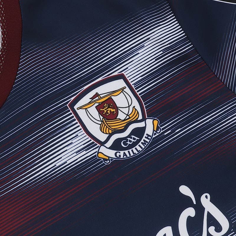 Galway GAA Kids' Short Sleeve Training Top 2026 (Navy/White/Maroon)