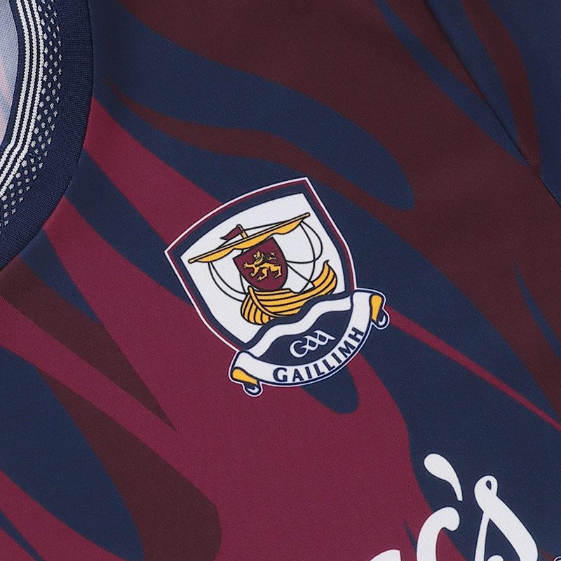 Adults Galway Hurling Short Sleeve Training Top 2026 (Maroon/Navy/White)