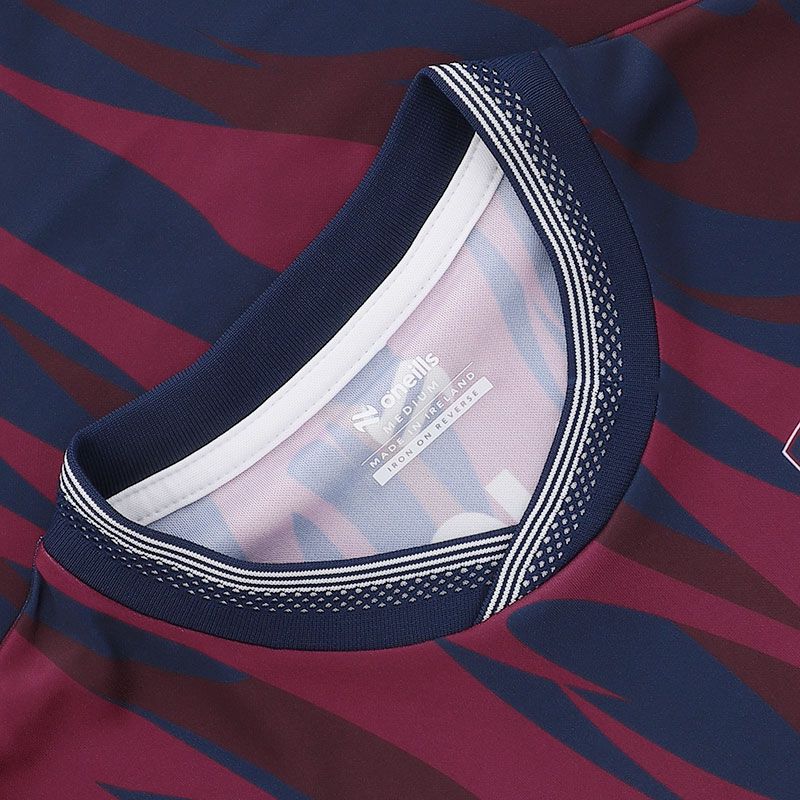 Galway Gaa Kids Short Sleeve Training Top (Maroon/Navy/White)