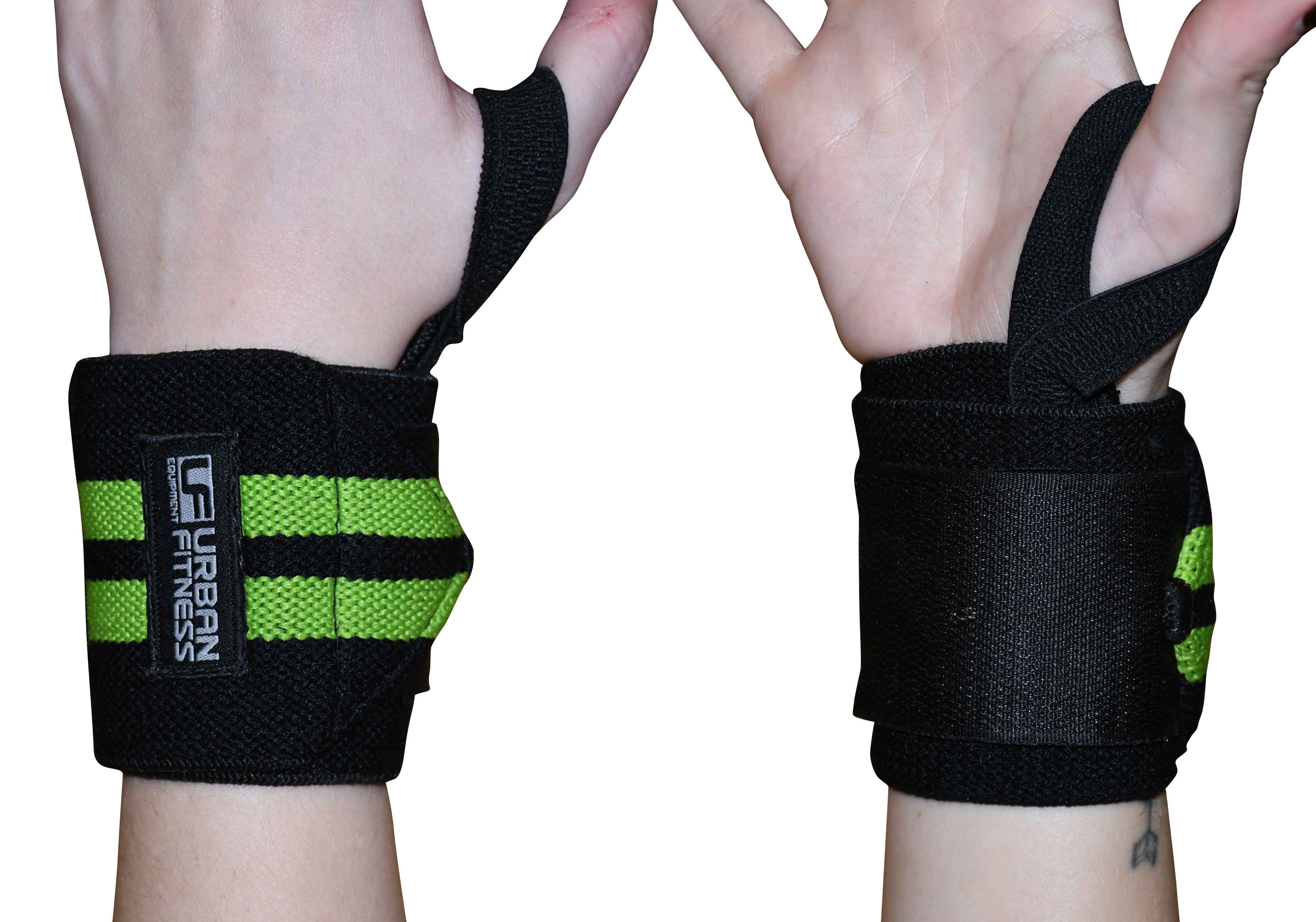 Wrist Support Wraps (Black/Green)