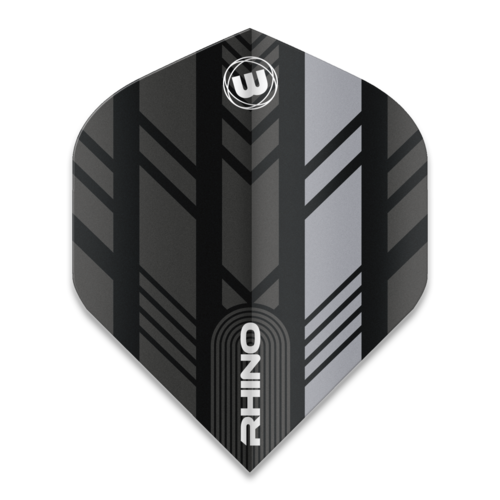 Rhino Standard Dart Flights (Black/Grey)